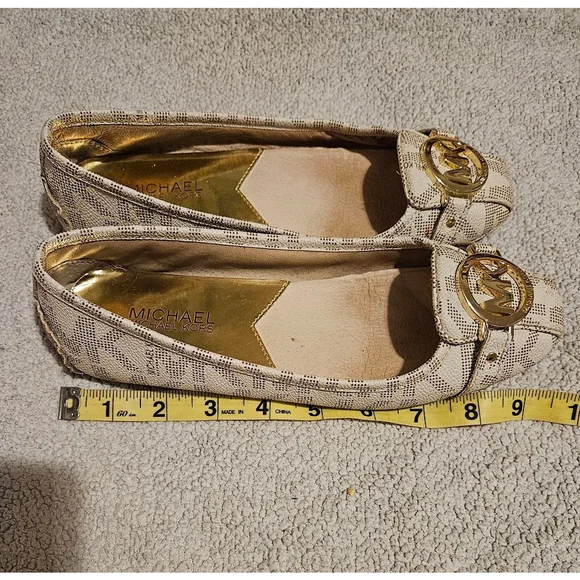 Michael Kors MK Flats Loafers Shoes Women's Size 7.5 Vanilla - Picture 12 of 12